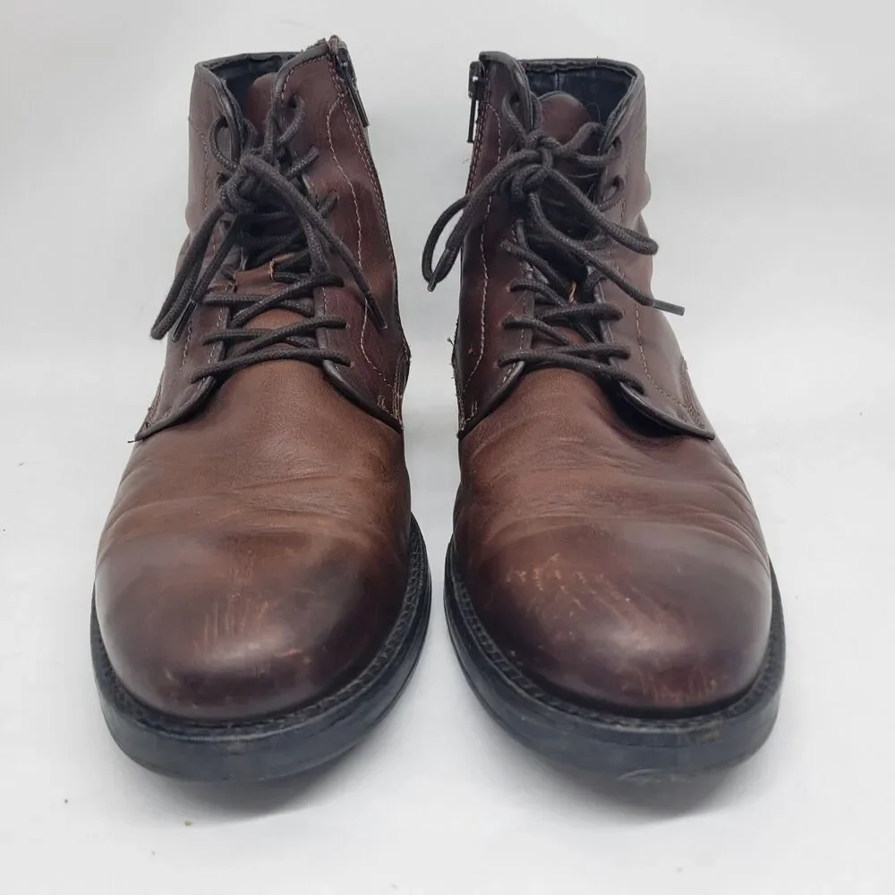 Bullboxer Plain Toe Lace up Ankle Boot Size 8 Eur 41